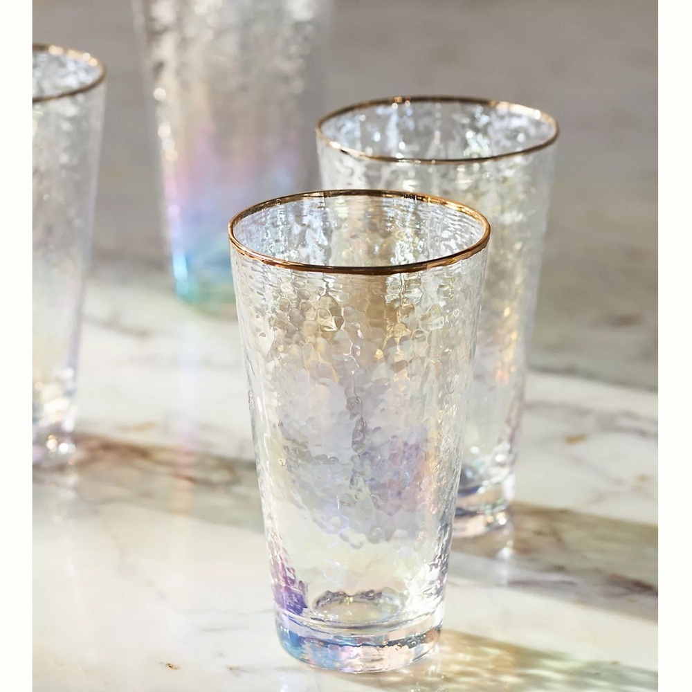 Zaza Lustered Oyster Water *Glasses* set of 8